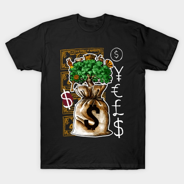 Money Tree T-Shirt by Glass Table Designs